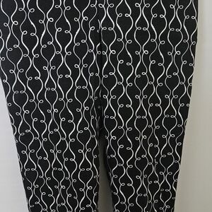 Talbots Black and White Patterned Pants